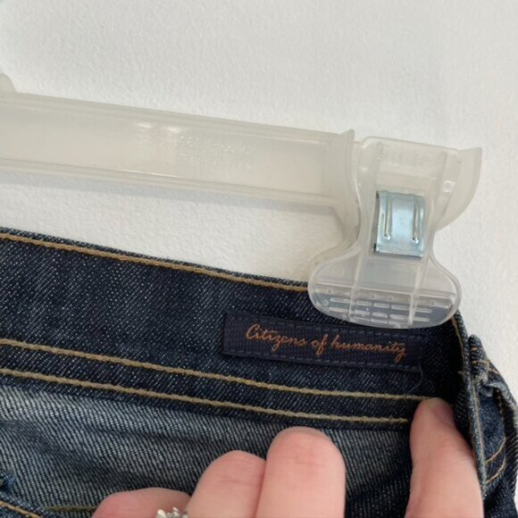 CITIZENS OF HUMANITY COH Ingrid Stretch #002 Low Waist Flare Jean Dark Wash 24 - Picture 5 of 16